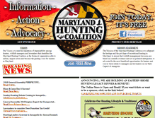 Tablet Screenshot of mdhuntingcoalition.org